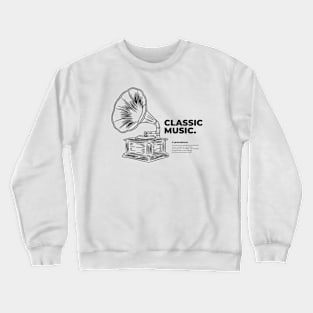 Classic Music Gramophone Crewneck Sweatshirt